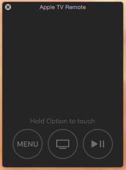 Screenshot of Simulator Apple TV Remote